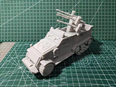 Half-track combat vehicle