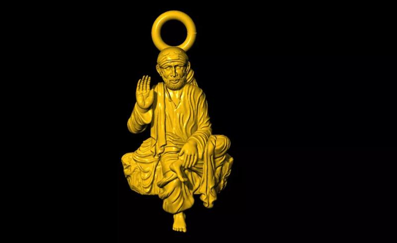 Sai baba 3d printable pendant