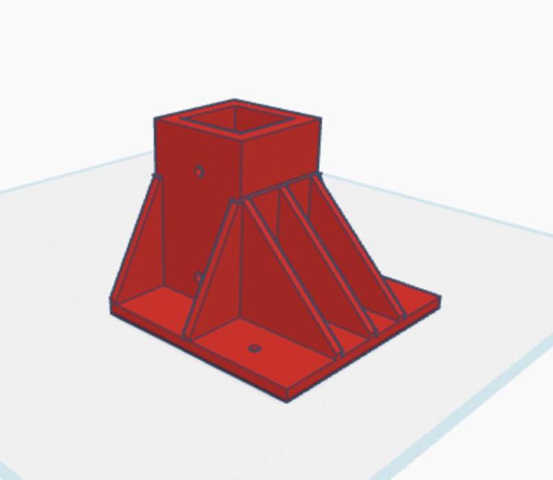 Aufnahme für 20×20 mm Kantholz