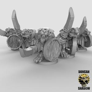 15mm Rat Folk with Spears (Pre Supported)