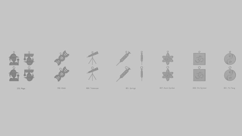 The Alchemists Lab Mini 3D Printable Pendant Collection