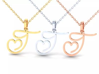 T  VALENTINE PENDANT HANDMADE FONT