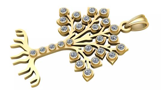 TREE pendant 3d prientable model