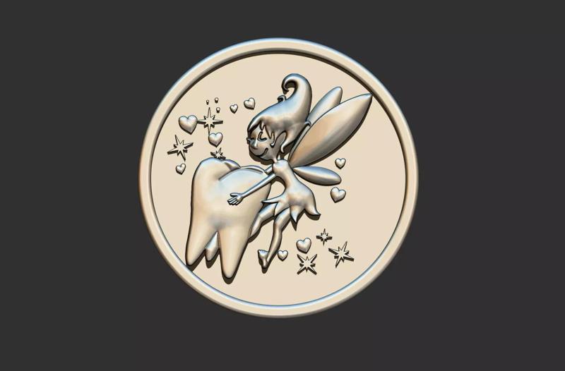 Tooth Fairy Pendant relief