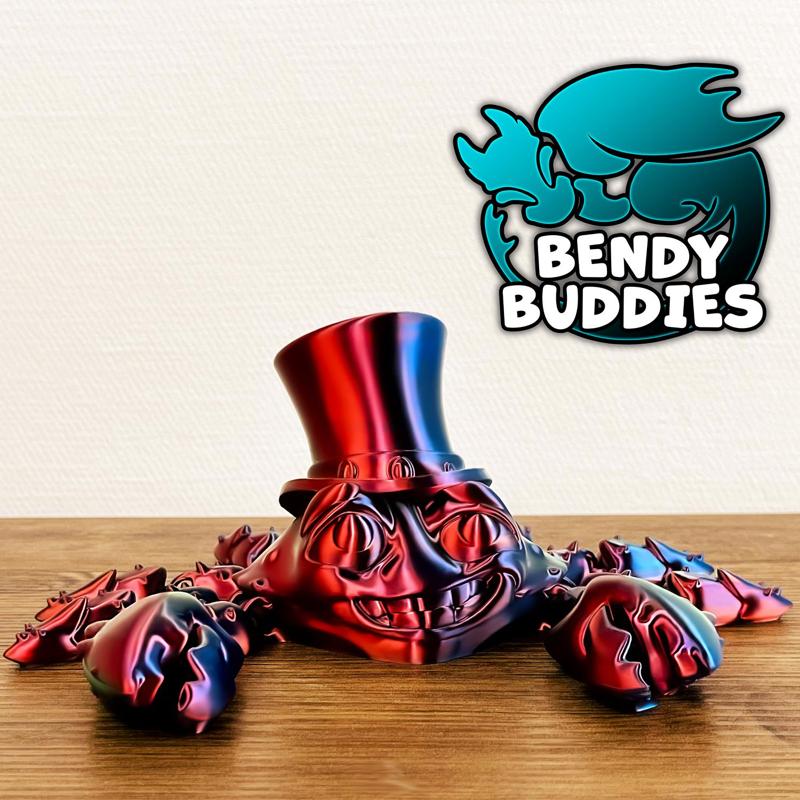 Crabzy Gentleman Hat / Cute Crab / Claw Hugger Articulated / Print-in-Place Water Creature / Sea Beast / Ocean Villager / Fantasy World Encounter