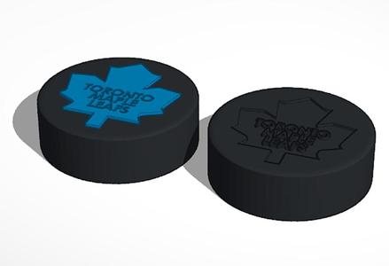Toronto Maple Leafs Classic NHL Hockey Puck Logo