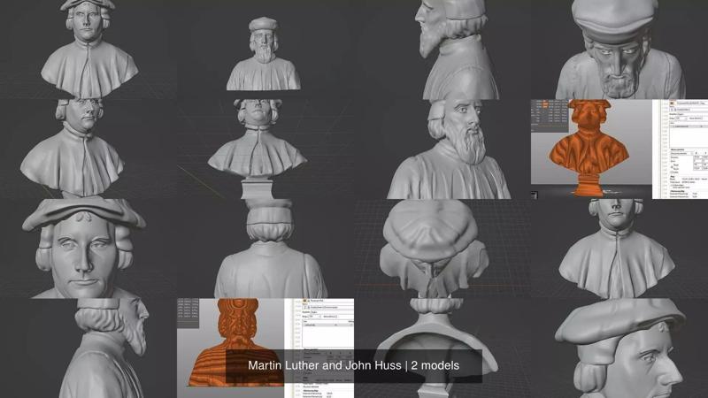 Martin Luther and John Huss 3D Model Collection