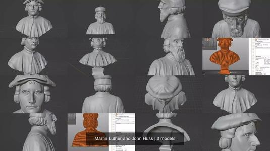 Martin Luther and John Huss 3D Model Collection