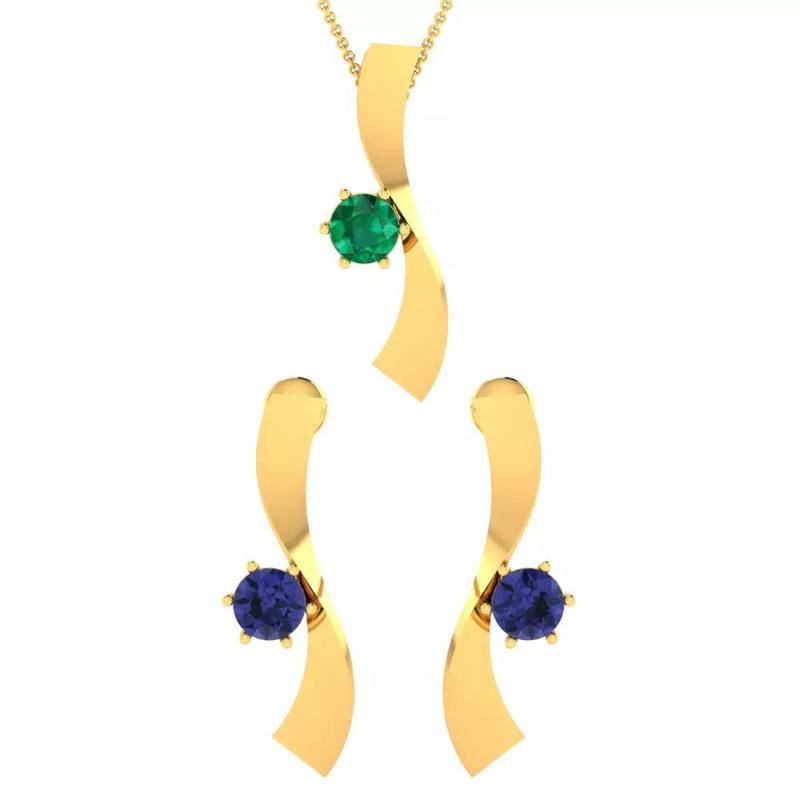 Women Earrings Pendant Set 3dm stl FBX OBJ Render Detail