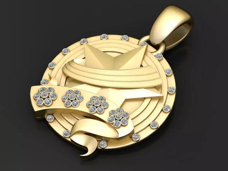 Star Gold Pendant 3D Printable Model