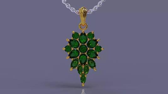 Prong set multi shaped gemstones necklace