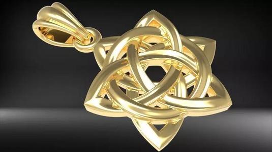 flower knot double Trinity Pendant