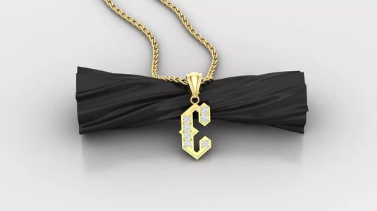 E Letter Pendant Alphabet Version 5