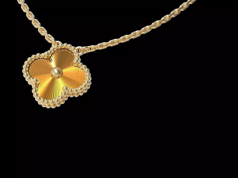 Vintage Flower pendant With Diamond Cutted Flower 14mm