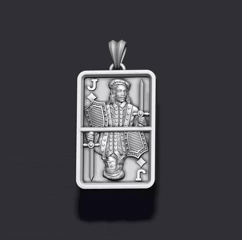 Diamonds Jack playing card pendant light