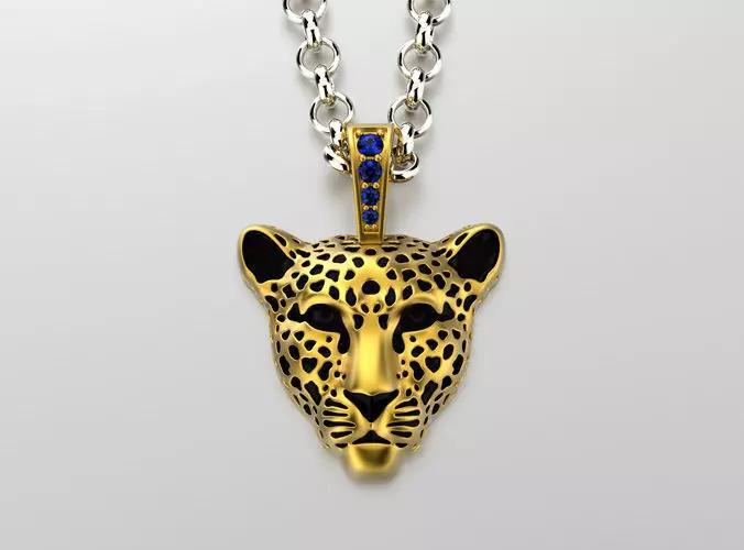 Jewelry Gold Necklace Pendant with Enamel 0076 V2-1 3dm Stl Fbx
