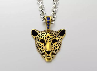 Jewelry Gold Necklace Pendant with Enamel 0076 V2-1 3dm Stl Fbx
