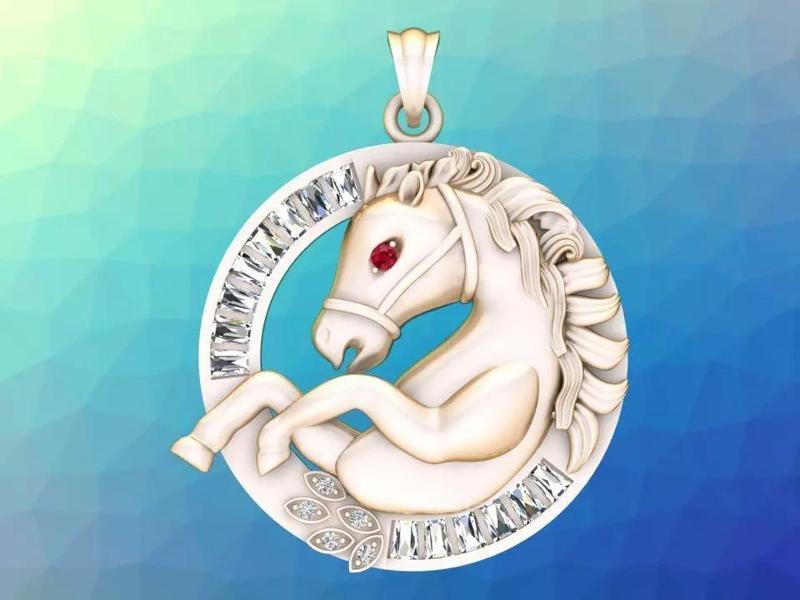 Horse pendant - Mens pendant - N1019