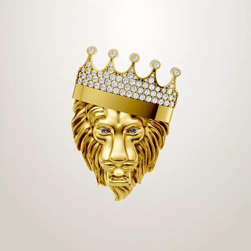 Lion king pendant Silver Gold