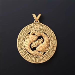 Horoscope Pisces Pendant v2