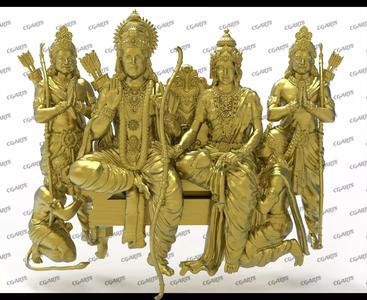 RAM DARBAR  LORD RAM SITA HANUMANJI LAXMAN BHARAT SHATRUGHNA