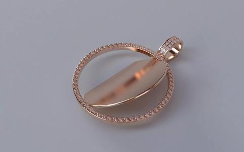 Spinning Picture Pendant - 2mm Stones - LARGE