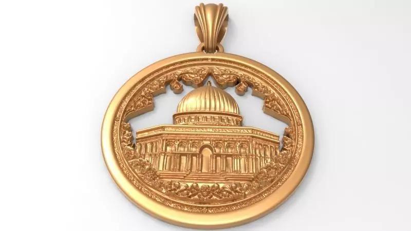 Dome of the Rock Necklace Pendant Charm  Islamic Jewelry