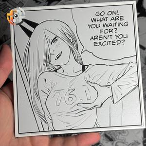 POWER | CHAINSAW MAN - WALL ART - DESK DECORATION - HUEFORGEENTHUSIAST - MANGA PANEL
