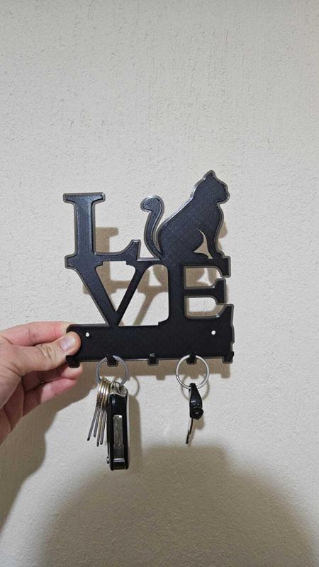Cat Love Keychain-Wall Mounted