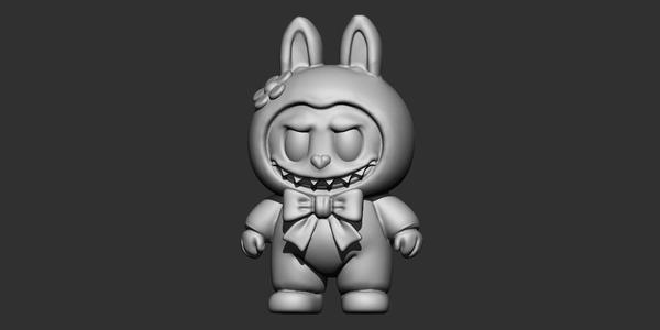 3D Printable Labubu Toy  Cute Cartoon Figure  STL File for 3D Printing