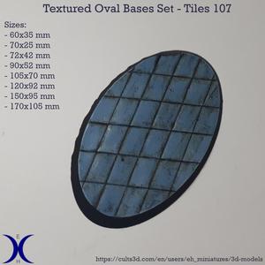 Oval Bases Set – Tiles 107 Texture (60–170MM) | Perfect For Tabletop Wargames & RPG's