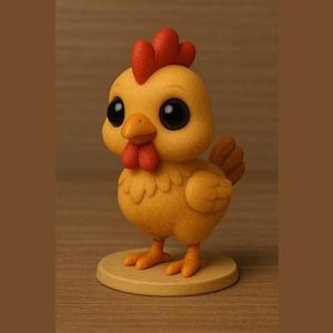 Pollo figura estilo chibi