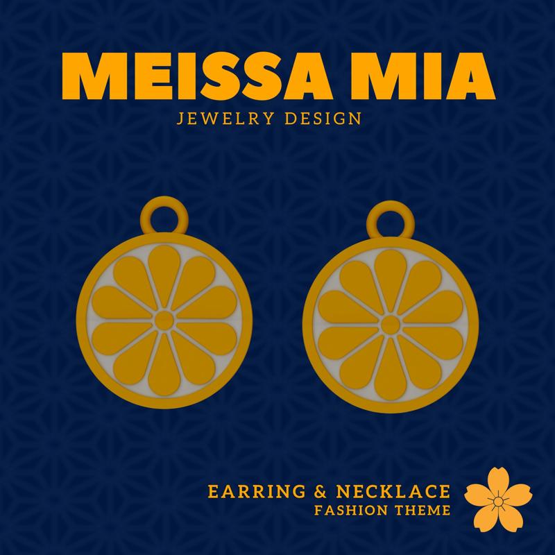 Symbols of Elegance – 3D Print File for Samurai Crest Earrings & Necklace - Japanese Samurai Family Earring - Kamon Coat of Arm Necklace - Girl's Insignia Fashion Trend