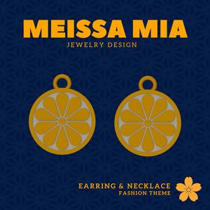 Symbols of Elegance – 3D Print File for Samurai Crest Earrings & Necklace - Japanese Samurai Family Earring - Kamon Coat of Arm Necklace - Girl's Insignia Fashion Trend