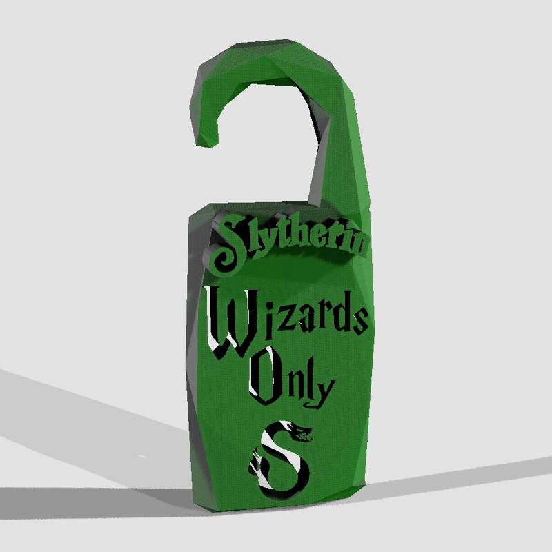 "Wizards Only" - Slytherin House - Harry Potter - Do not disturb