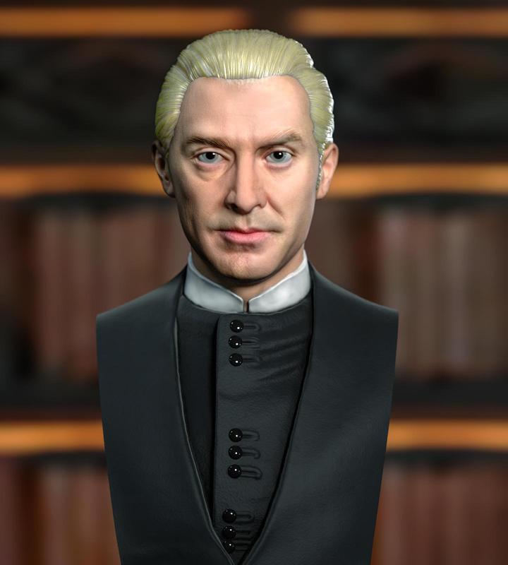 1/6 1/12 Harry Potter and the Cursed Child Draco Malfoy Tom Felton Head Headsculpt