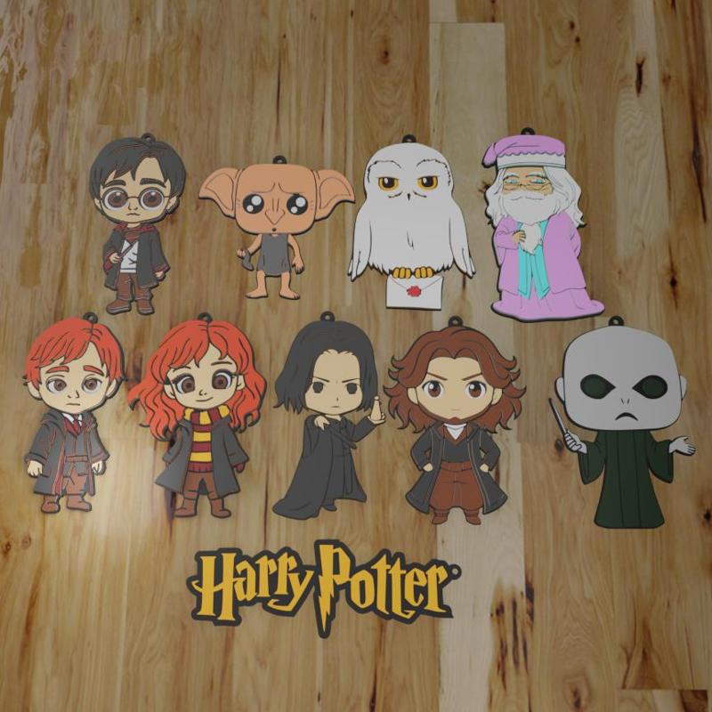 PACK 10 KEYCHAINS / KEYCHAIN / MAGNETS HARRY POTTER (STL AND 3MF)