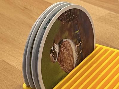 Vertical coaster holder