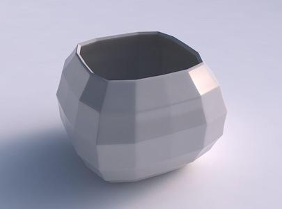 Bowl semi-quadratic with curved creases