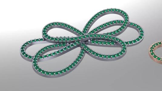 bowtie papion brooch and earrings