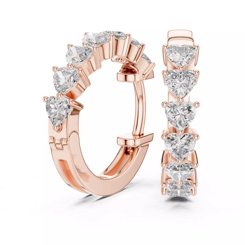 Diamond Hoops Earrings 3dm stl renders animation videos details