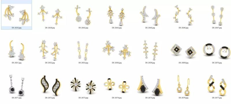 collection 50 plus latest earing 3dm