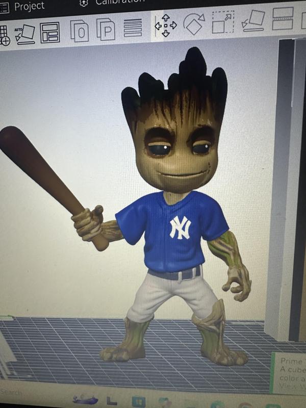 Baby Groot Yankee Fan