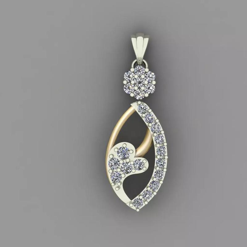 Diamond Women pendant 3D print Model