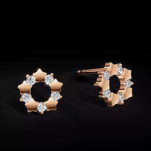 Customizable Star Diamond Earring 3D Model For Printing Casting