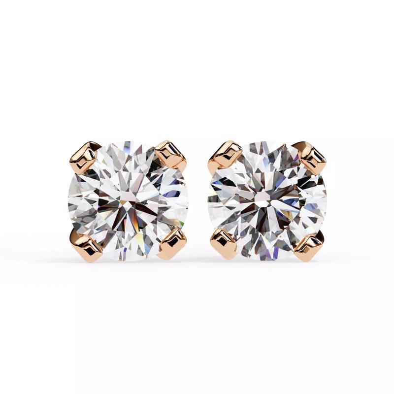 Diamond Studs Earrings 360 animation renders 3dm stl details
