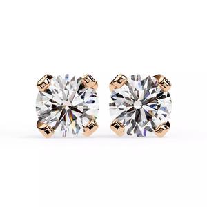 Diamond Studs Earrings 360 animation renders 3dm stl details