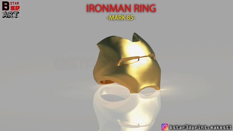 IRON MAN RING - iron man jewelry - Mark 85 - Infinity war 3D print model