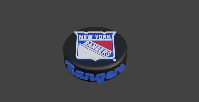New York Rangers Hockey Puck