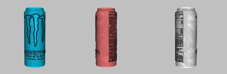 monster energy ultra blue lithophanie lamp